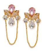 Party wear Gold toned Dangle Earrings for women