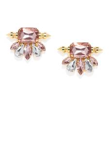 Party wear Gold toned Big Stud Earrings for women