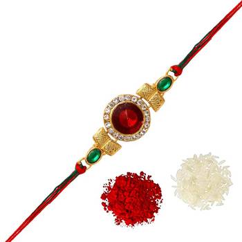 Maroon Color Combo Of 2 Pieces Kundan Rakhi 2
