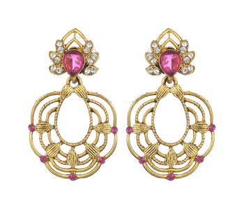 Party wear Gold toned Dangle Earrings for Women and Girls 1