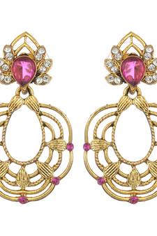 Party wear Gold toned Dangle Earrings for Women and Girls