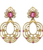Party wear Gold toned Dangle Earrings for Women and Girls