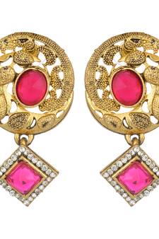 Party wear Gold toned Dangle Earrings for Women and Girls
