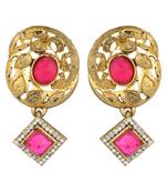 Party wear Gold toned Dangle Earrings for Women and Girls