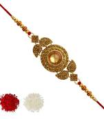 Gold Color Kundan Rakhi