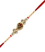 Maroon Color Kundan Rakhi