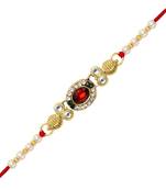 Maroon Color Kundan Rakhi