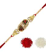 Maroon Color Kundan Rakhi