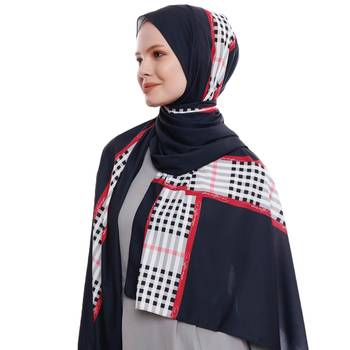 Justkartit Daily Wear Strips Printed Russian Crisp Fabric Scarf Dupatta 1