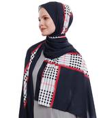 Justkartit Daily Wear Strips Printed Russian Crisp Fabric Scarf Dupatta