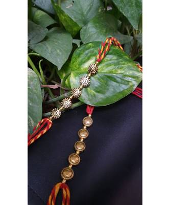 Multicolor jeweled rakhi 1