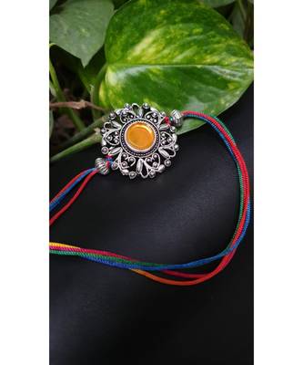 Multicolor jeweled rakhi 1