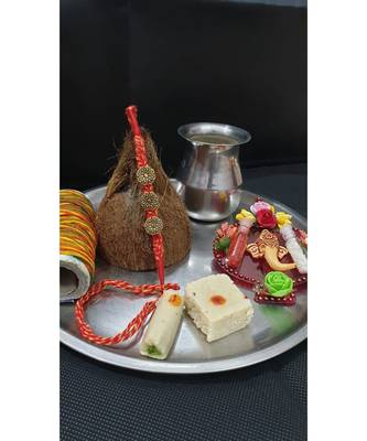 Multicolor jeweled rakhi 1