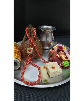 Multicolor jeweled rakhi 1