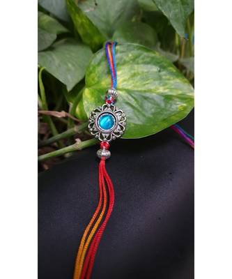 Multicolor jeweled rakhi 1