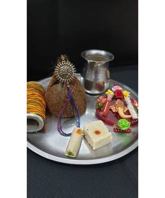 Multicolor jeweled rakhi 1