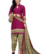 Purple printed crepe salwar