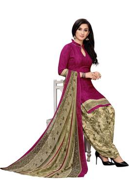 Purple printed crepe salwar 4