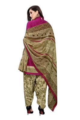 Purple printed crepe salwar 5