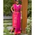Stunning Rani Pink khadi cotton saree with baluchari motifs