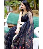 Exquisite resham silk with classic jamdani motifs