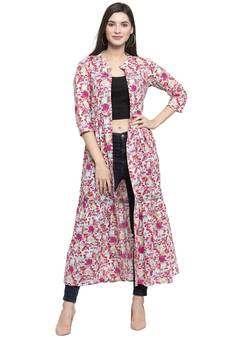 Indibelle Pink printed cotton tops