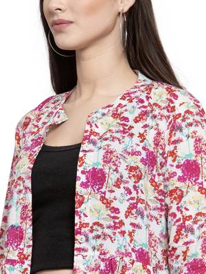 Pink printed cotton tops 5