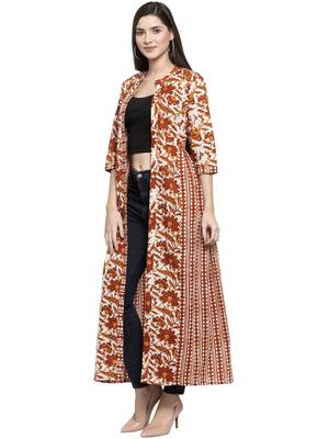 Indibelle Brown printed cotton tops 4