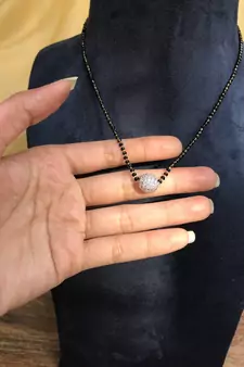 Silver mangalsutra