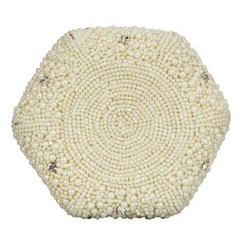 Worthyy Enterprises Women's Pearl Lotus Potli (White) 4