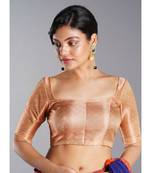 copper gold brocade blouse