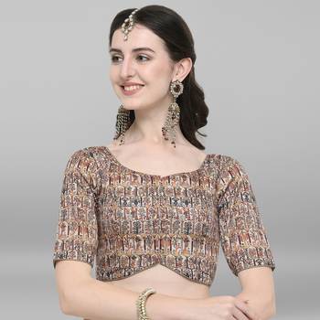 Women's Multicolor Poly Silk Stitched Blouse 1