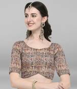 Women's Multicolor Poly Silk Stitched Blouse