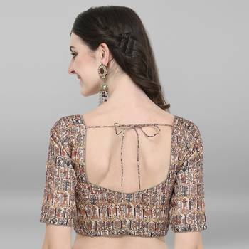 Women's Multicolor Poly Silk Stitched Blouse 3