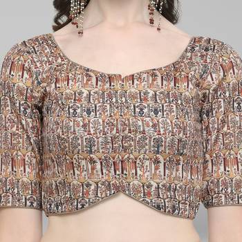 Women's Multicolor Poly Silk Stitched Blouse 4