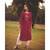 Red  Heavy Viscose Kurta With Cotton  White Pants