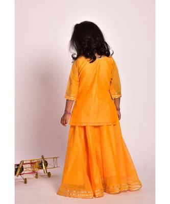 yellow gota skirt kurta set 4