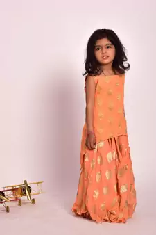 PEACH SKIRT TOP SET