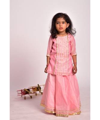PINK SKIRT KURTA SET 1