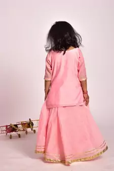 PINK SKIRT KURTA SET