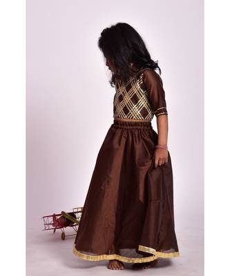 brown skirt top set 2