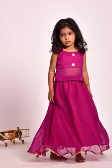 PURPLE SKIRT TOP SET