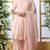 GRACEFUL Peach thread embroidery georgette salwar Kameez With dupatta