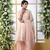 GRACEFUL Peach thread embroidery georgette salwar Kameez With dupatta