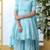 DESIRING Sky-blue thread embroidery georgette salwar Kameez With dupatta
