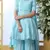 DESIRING Sky-blue thread embroidery georgette salwar Kameez With dupatta