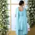 DESIRING Sky-blue thread embroidery georgette salwar Kameez With dupatta