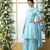 DESIRING Sky-blue thread embroidery georgette salwar Kameez With dupatta