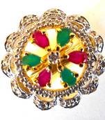 Ruby Emerald Cocktail Ring