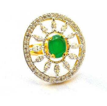 Emerald Diamond Cocktail Ring 1